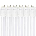 LUXRITE 2FT LED Tube Light, T8, 11W (17W Equivalent), 3000K Soft White, 1100 Lumens, Fluorescent Light Tube Replacement, Direct or Ballast Bypass, ETL Listed (6 Pack)