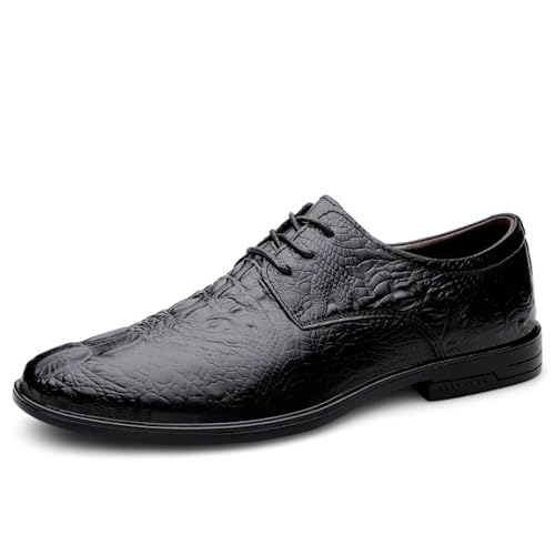 Formal Shoes for Men Lace Up Round Toe Leather Solid Color Shoes Block Heel Slip Rubber Sole Non Slip Low Top Prom Business Formal Wedding Shoes2