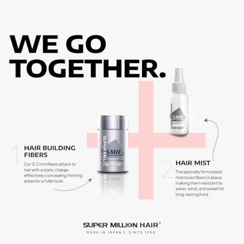 Image of Super Million Hair Hair Building Fibres - 10g Black, Black, 10 g