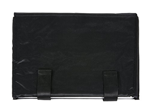 THE DALLAS Black & Grey Tooled Rolling iPad Tablet or Laptop Tote Carryall Bag (15.6, 17"/17.3" inch)