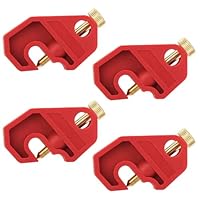 QWORK 4 Stück Universeller Sicherungsautomaten, Verriegelung Lockout mit Verriegelungsschraube für meisten MCBS (Miniatur-Kreisläufen)