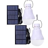 Solar Powered lamp Rechargeable Led Light Bulb for Outdoor Camping Torch Hiking Chicken Coop Pet House Barn Balcony Deck Indoor Night Light Emergency Bulbs Portable Lantern Torch 2 pcs
