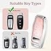 Coverforkey for Audi Key Fob Cover with Fashion Braided Keychain, Enchanting Diamond Patterns Soft Case for Audi A3 A6-A8 E-Tron S3 RS6-7 SQ7-8 (Pink, D)