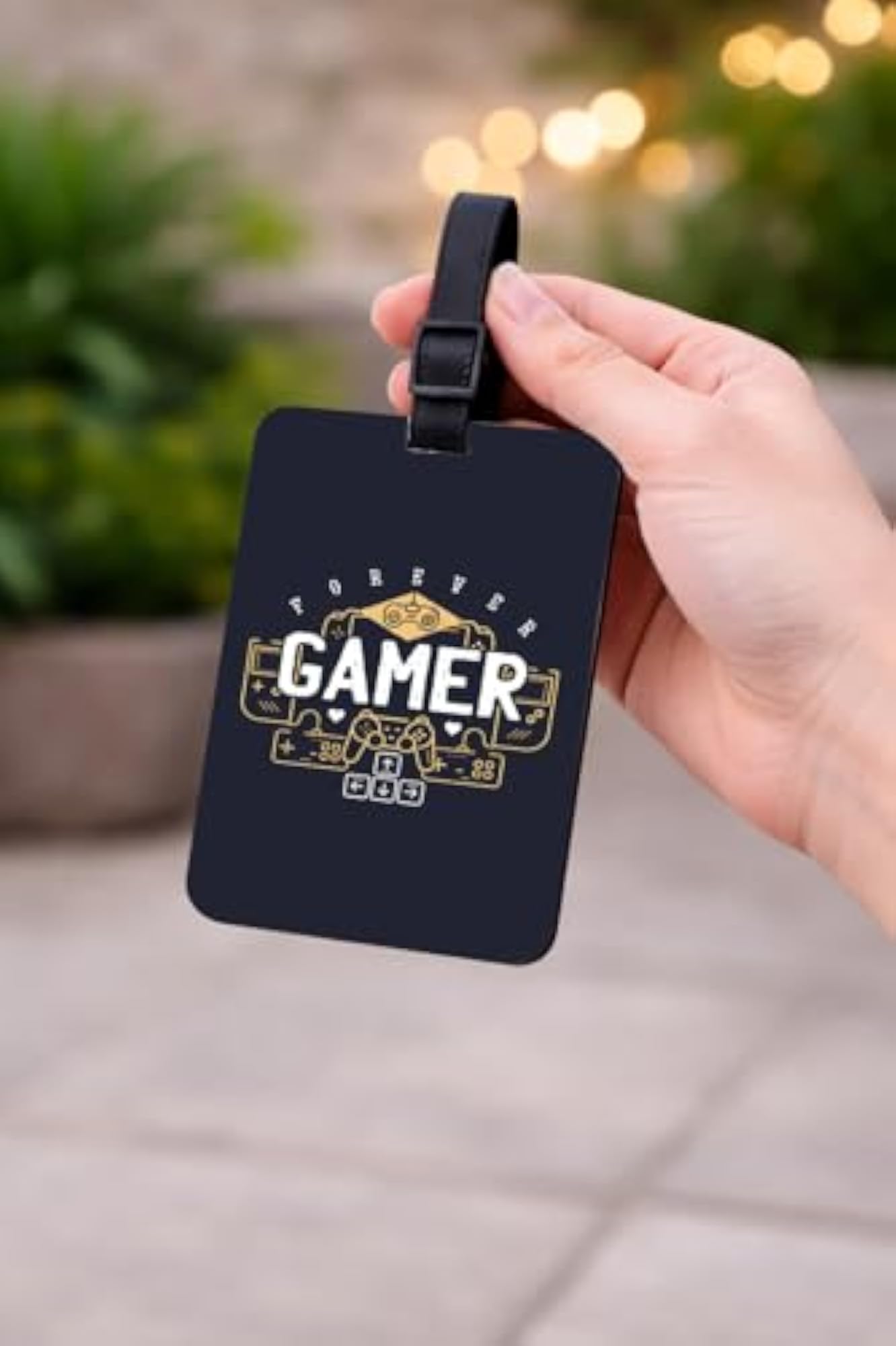 Wood Luggage Tag Set (2 Pack) - Postcard Sketch Design