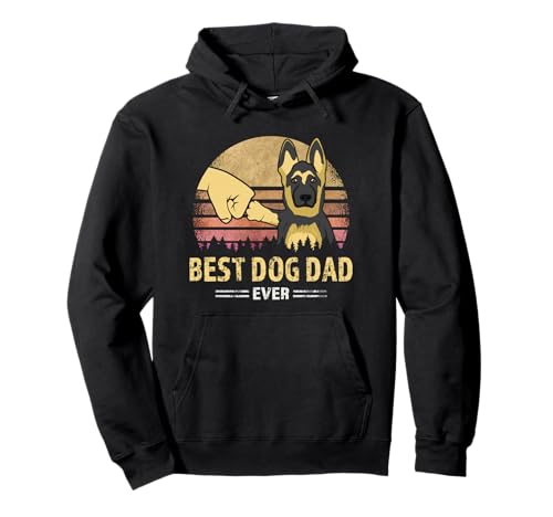 Bester Hundepapa Schäferhund Papa Vintage Welpen Design Hund Pullover Hoodie