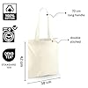 Wonky Line Premium Cotton Tote Bag, Eco-Friendly Shopping Bag, 100% Cotton Canvas, Reusable Grocery Cloth Bag, Extra Strong Long Handle Double Stitched Ideal for Printing (Natural) #4