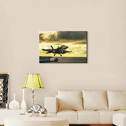 Vintage Airplane Decor Airplane Canvas Wall Art Usa Military Fighter Airplane Wall Art Vintage Fighter Plane Picture Wall Art Jet Aircraft Wall Art For Home Office Decor Ready To Hang (12''Hx18''W) #TOP3
