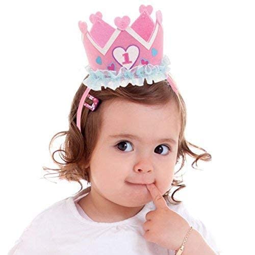 Wanna Party 1st Birthday Girl Crown Headband | Headband for Girls Birthday |Girls Hair Accessories | Cake Smash Photo Prop for Baby Girl | Party Headbnad | First Birthday Headgear (B071DP8YZD) Amazon Price History, Amazon Price Tracker