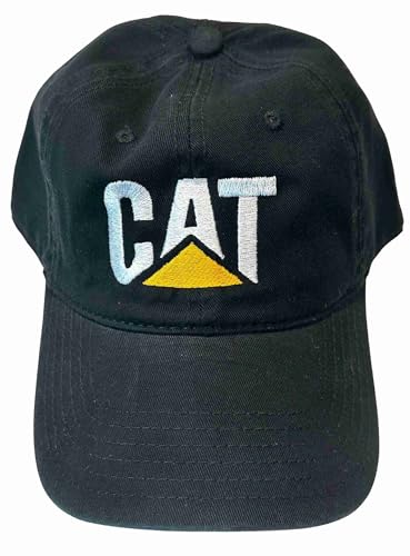 Gorra ajustable bordada CAT Hat 2072 negra miniatura 1