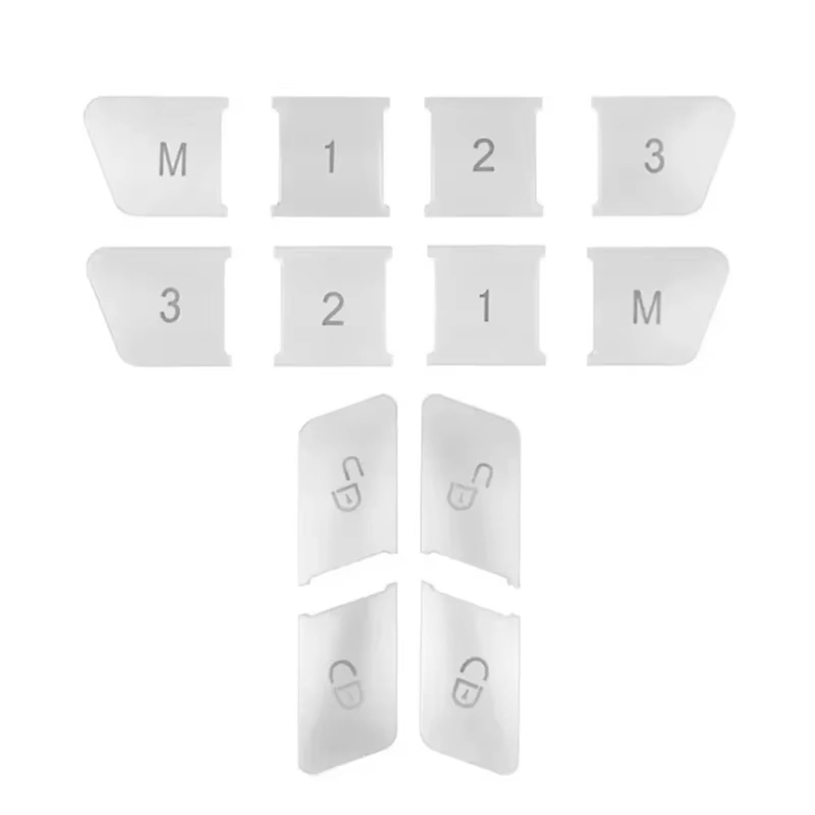 Autocollant bouton vitre Infiniti Q30 solution boutons rayés commande portière - 2