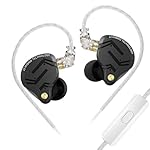 KZ ZS12 PRO X in Ear Monitor IEM Headphones,1DD+5BA Hybrid Wired Gaming Earbuds,KZ Earbuds Earphones,Best in Ear Headphones with 2PIN Cable for Audiophile (Dark Black, with Microphone)