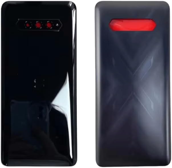 YOOOKOOO Compatible Rear Back Cover for Xiaomi Black Shark 4 Pro – Battery Door Housing Replacement Part (Cosmos Black with Lens)