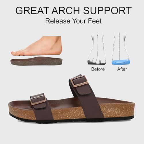 Image of Centrino Men's Berkin-Style Slip-On Sandals | Open Toe Design | Soft PU Footbed | Lightweight & Comfortable | Arch Support | On-Grip Sole | Casual Outdoor Wear (6863)