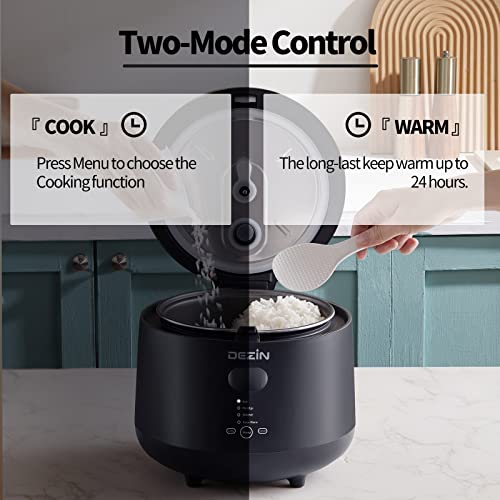 Dezin Rice Cooker 4 Cups Uncooked, Small Rice Cooker Steamer With Removable Nonstick Pot, Bpa Free, Keep Warm & 24 Hours Time Delay Function, Mini Rice Cooker For Rice, Simmering Grain, Oatmeal, Quinoa #TOP3