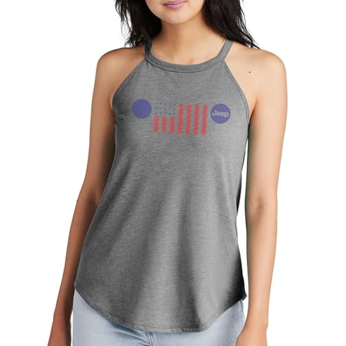 Camiseta Jeep mujer sin mangas gris L para rutas y verano
