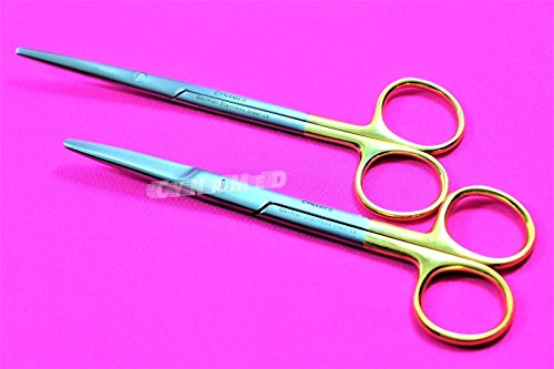 2 Premium German TC METZENBAUM Plus Mayo Dissecting Scissors Straight 5.5 inch Dental CYNAMED