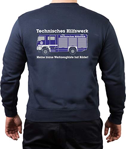 FEUER1 Sweatshirt Navy THW Meine Blaue Werkzeugkiste hat Räder! XL Cover