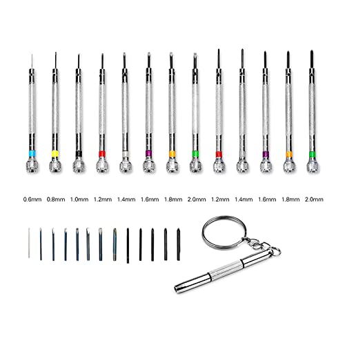 13 Pcs Premium Screwdriver 0.6-2.0mm Screwdriver Set 13 For Extra Replace For Watch Repair G