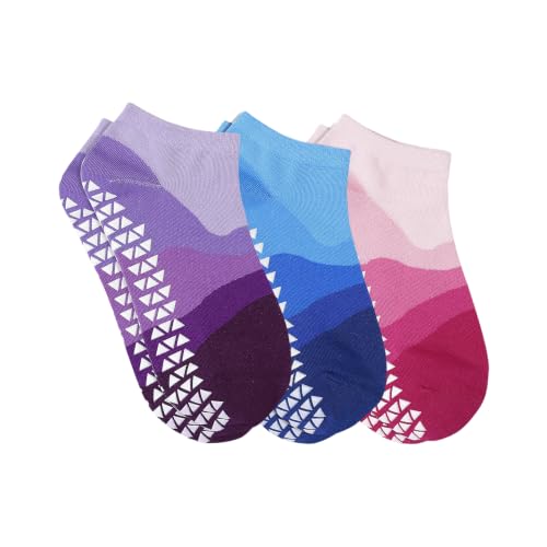 Image of Mint & Oak Pilates Socks with Grips for Women, Ankle Length Non-Slip Yoga Socks, Cotton Ideal For Yoga, Pilates, Gym, Workout, Cute Women's Gift