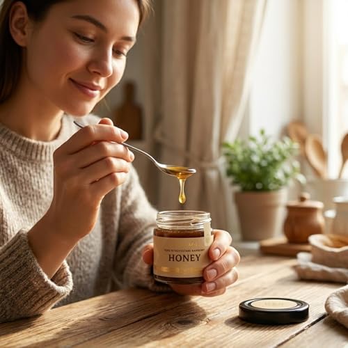 Image of Aurum Apis Raw Kyrgyzstani Barberry Honey, 100% Raw Unfiltered Pure Honey, Hand Harvested Organic Honey, Non-GMO, Rich Nutrients & Energy Source, Certified Organic Honey (130g)