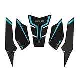 NIGHT CAT Motorcycle Tank Pad,Motorcycle Fuel Tank Protector,Gas Tank Decals Compatible With CFMOTO 675SR CF MOTO SR675 675 SR(Black blue 5pcs)