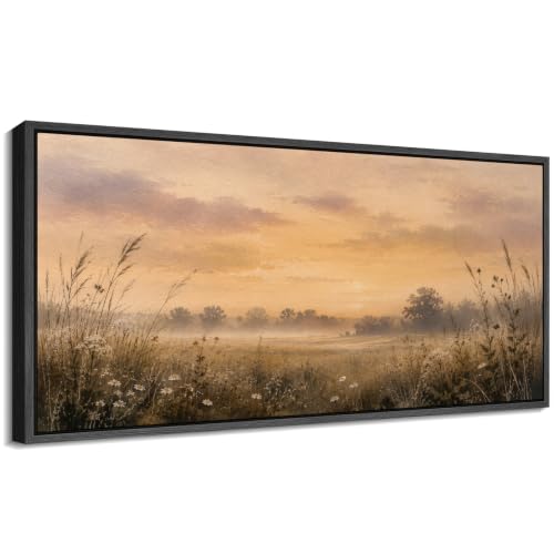 Image of MUDECOR Extra Large Framed Canvas Print Wall Art Meadow for Living Room