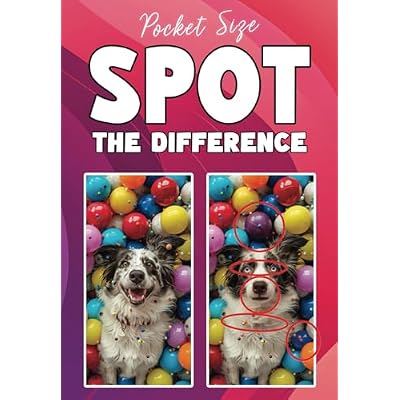 Pocket Size Spot the Difference Book for Adults