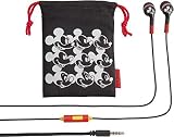 eKids Mickey Mouse Earbud & in-Ear Headphones, Wired Earbuds with Microphone for Video Call or Zoom Meeting, Ear Buds with Pouch for Fans of Mickey Mouse Gifts and Disney School Supplies