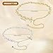 EcuhiRn Butterfly Belt, Gold Waist Chain for Y2K Fashion and Festival Outfits, Adjustable Rave Belt for Dresses and Jeans, Two-Pack Butterfly Waist Chain Set with Polished Alloy Construction