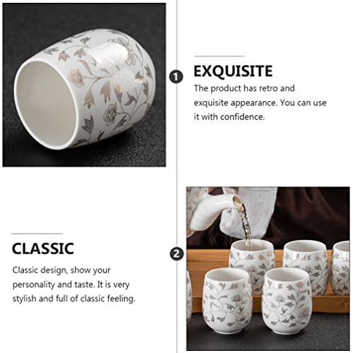 UPKOCH 2 pçs xícara de chá chinesa de cerâmica ocupada xícaras de chá do Japão porcelana asiática se