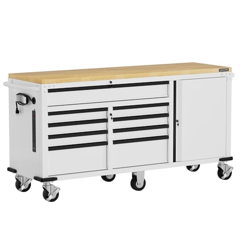 Image of WORKPRO 72 inch x 22 inch Rolling Tool Cabinet, 9-Drawer & 1-Door