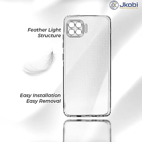 Image of Jkobi Back Cover for Oppo F17 Pro (Silicone Clear Case with Camera Protection | Soft and Flexible | Transparent)