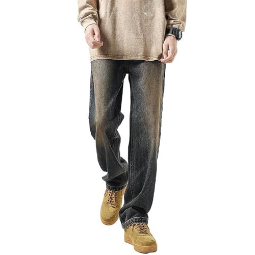 Men's American Vintage Jeans Spring Autumn Loose Straight Casual Long Pants