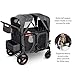 Radio Flyer Voya XT Quad Stroller Wagon, for Ages 6+ Months, Extra Tall Sides, Push or Pull, 4 Seats, Dual Sun Canopies, Compact Fold, Storage Space, 5-Point Harnesses, Stroller Wagon for Kids