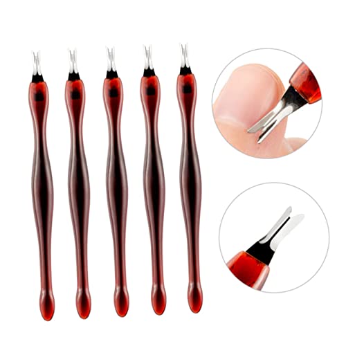 NOLITOY 120 Peças Empurradores De Cutícula De Unha Espátula Inoxidável Pés Empurrador De Cutícula Ap