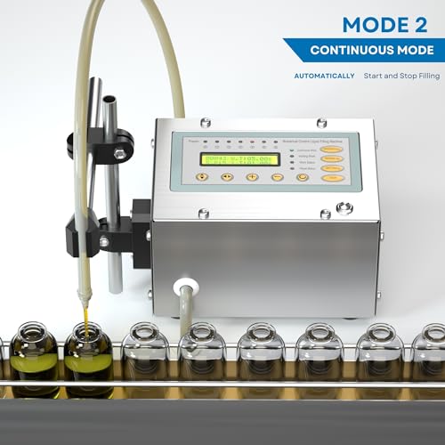 Low Viscosity Liquid Filling Machine, 1-118oz Bottle Filler, Water Juice Wine Essence Bottle Filling Machine, Bottling Diaphragm Pump, Digital Control, Non-drip Spout Bottle Counter by Generic - Image 3