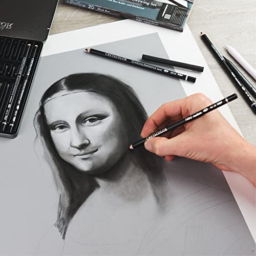 Fusain Cretacolor Black Box 20 pièces estompable et aquarellable - 3
