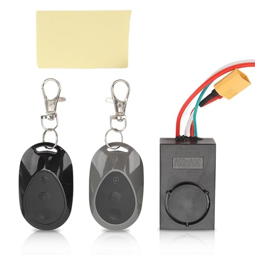 Elektroroller Alarm, 36–55V XT60 Schnittstelle 115DB Diebstahlalarm Hohe Lautstärke Diebstahlalarm Motorrad Alarm Zubehör Modifikationen mit 2 Fernbedienung Für Elektrofahrräder MAX G30 Scooter