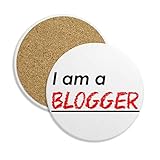 blogger schal zara Material: Keramik DIYthinker Zitat Ich Bin EIN Blogger Ceramic Coaster-Schalen-Becher-Halter Absorbent Stein für Getränke 2ST Geschenk Mehrfarbig