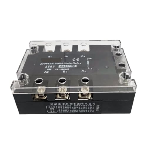 Image of Three Phase Solid State Relay DC Control AC 380V 3f SSR 40DA 10DA 25DA 80DA 100DA Module 3-32VDC Input 24-480VAC Load(SSR3-D4880HK (80A))