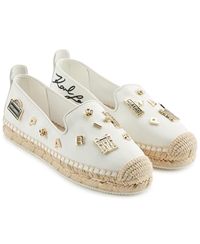 KARL LAGERFELD Paris Women's Shoes Women's Shoe,Bright White, 8