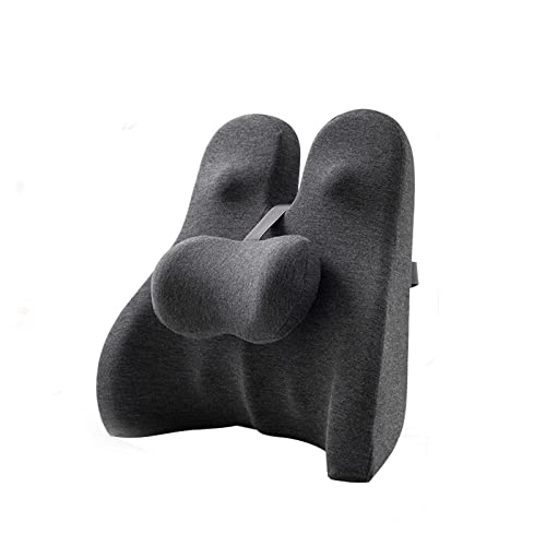 Coussin de soutien lombaire en coton à mémoire de forme - Coussin de soutien pour lit et dossier - Coussin de lecture doux avec petit oreiller pour bureau, chaise de voiture, canapé, lit à domicile Cover