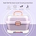 Portable Baby Bottle Drying Rack Storage Box Organizer with Anti-Dust Cover - Purple