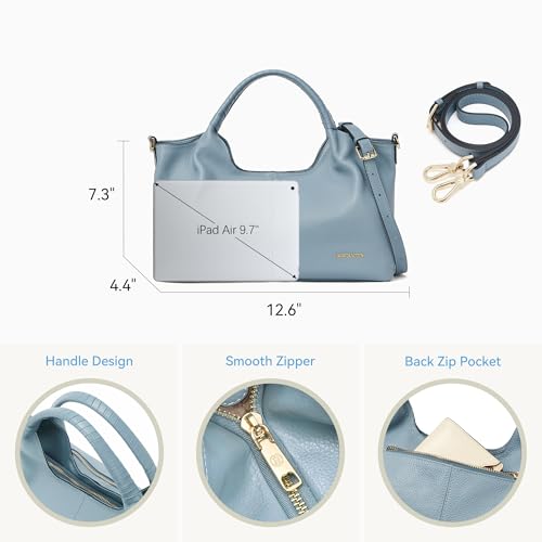 Image of BOSTANTEN Genuine Leather Purses for Women Designer Handbags Crossbody Shoulder Bags Top Handle Satchel with Adjustable Strap