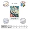 Brighton England Vintage Travel Poster Coast 12x18inch(30x45cm) Canvas Wall Art Posters for Living Room Decor Paintings for Home Decor #1