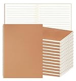 24 Pack A5 Ruled Lined Kraft Notebooks Bulk, Journaling Notebooks, A5 Lined College Ruled Notebook, 8.3x5.5 Inches 60 Pages Travel Journal Notebooks Set for Work, School, Student, Kids, Writing