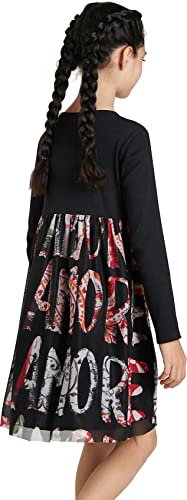Desigual Vest_Aina Abito Casual, Nero, 7-8 Anni