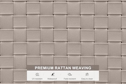 Purple Leaf Tapue Aluminum Rattan Adjustable Back Outdoor Lounge Chair