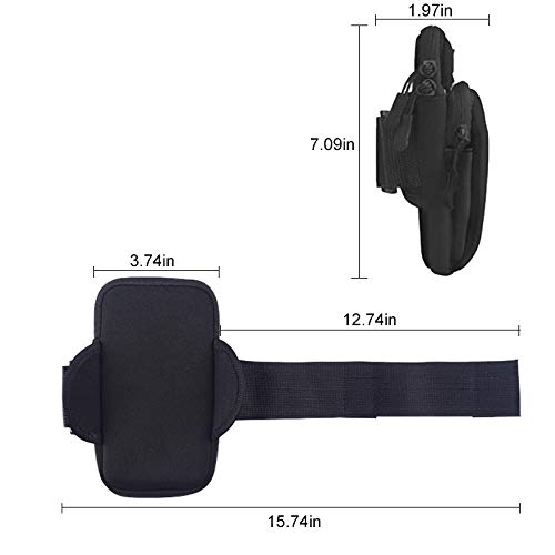 Universal Running Armband,Phone Arm Pouch Case For Iphone 12 11 Pro Max Xs/Xr/8/7/6 Plus Samsung Galaxy S9/S8/S7/S6/Edge/Plus & Lg，Arm Cell Phone Holder Sports Armband For Gym Workouts(Black) #TOP1