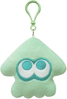 三英貿易(Sanei Boeki) Splatoon3 ぬいぐるみマスコット イカ(ライトブルー) (マスコット) W10.5×D4×H10cm